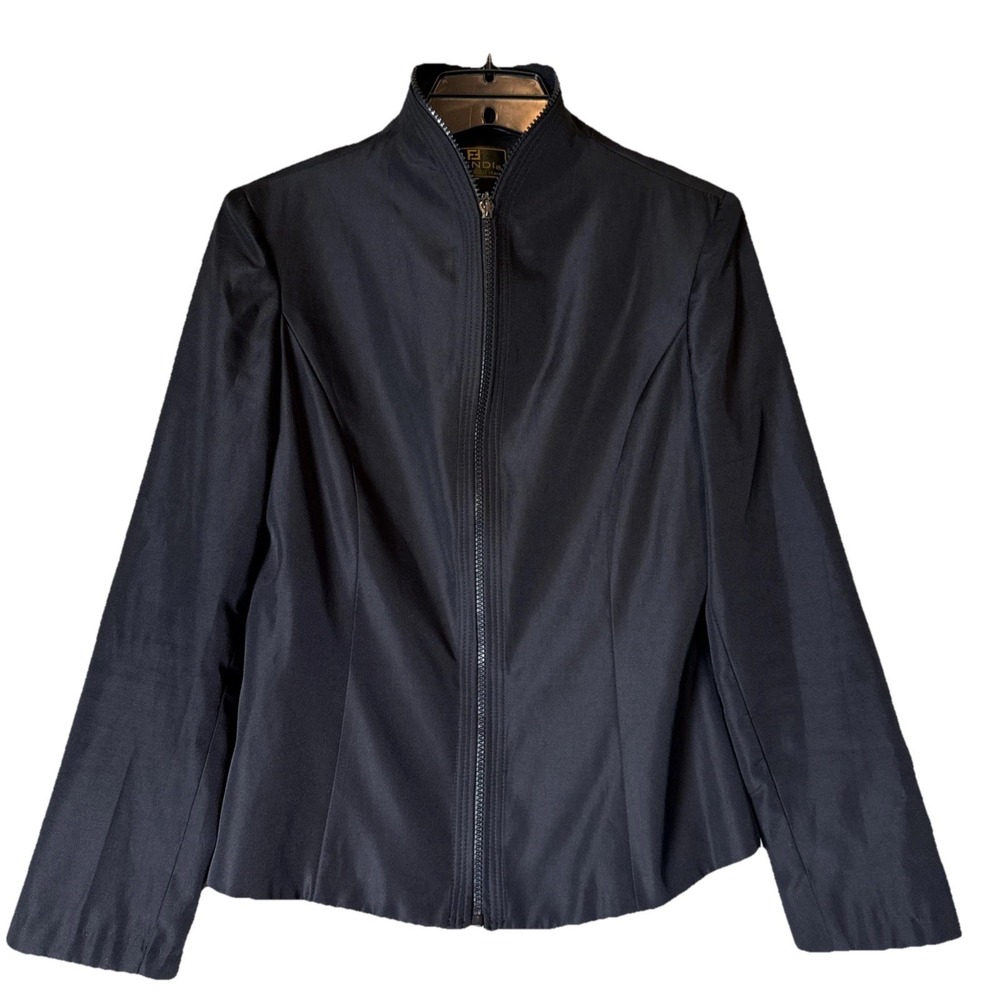 VTG Fendi Matrix Jacket Women S (read) Black Designer Luxury Made in Italy